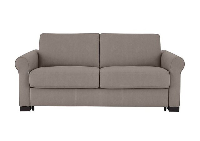 Nicoletti - Alcova 2.5 Seater Fabric Sofa Bed with Scroll Arms - Flambe Tortora