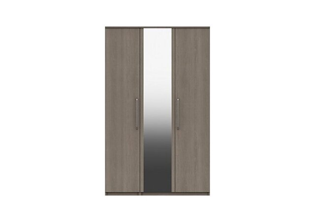 London Bedroomsfriars 3 Door Wardrobe with Mirror - Beige Grey Oak