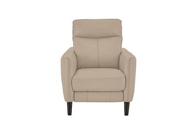 World of Leather - Compact Collection Petit BV Leather Power Recliner Armchair - BV Pebble