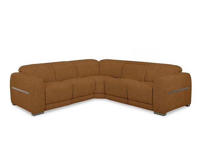 Edison Large Fabric Power Recliner Corner Sofa with Power Headrests and Lights - Sofas and Armchairs - In Time for Christmas