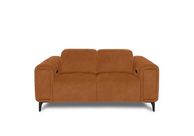 Elphaba Fabric 2 Seater Power Recliner Sofa with Storage Arms - Dexter Pumpkin