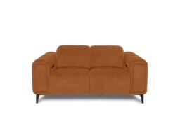 Elphaba Fabric 2 Seater Power Recliner Sofa with Storage Arms - Dexter Pumpkin