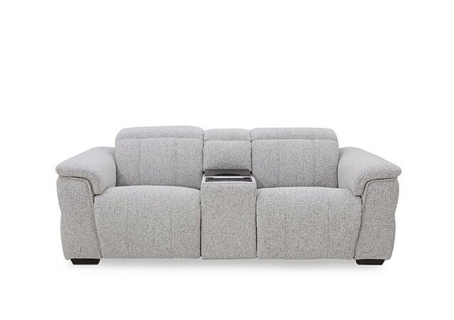 Inca Fabric 3 Seater Power Recliner Sofa with Power Headrests and Fridge Console - Manhattan Stone