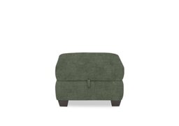 Hetty Fabric Storage Footstool - Olive Green