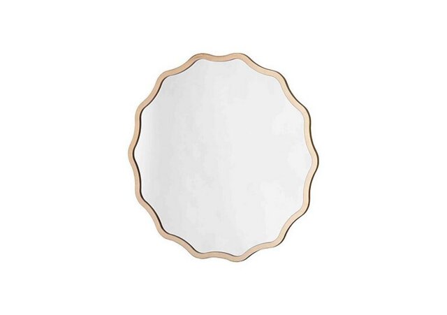 Wave Circle Mirror - Gold