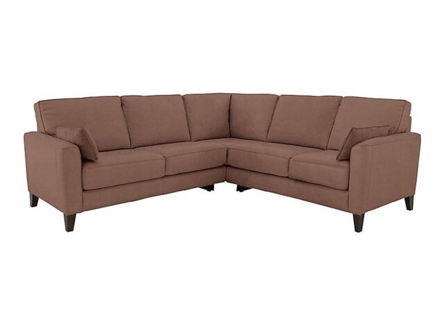 Ideal Home - Brondby Large Fabric Corner Sofa - Hazelnut