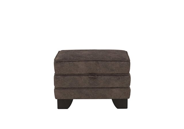 Mariah Small Fabric Storage Footstool - Dapple Chocolate