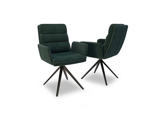 Akante - Felipe Pair of Swivel Dining Arm Chairs