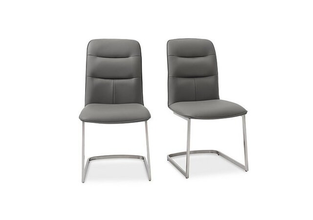Cashmere Pair of Dining Chairs - Charcoal