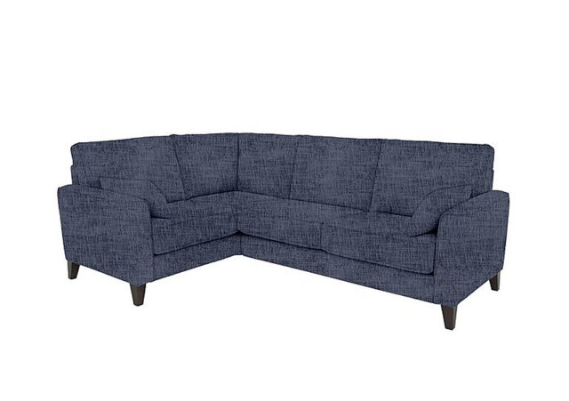 Brondby Small Fabric Left Hand Facing Corner Sofa - Dark Denim