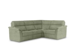 Nicoletti - Bella Small Fabric Power Recliner Corner Sofa with Power Headrests - Sofas and Armchairs - In Time for Christmas