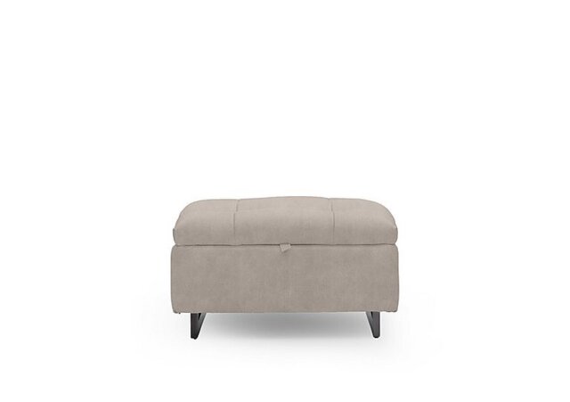 Gisella Fabric Storage Footstool - Dexter Ivory