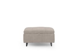 Gisella Fabric Storage Footstool - Dexter Ivory