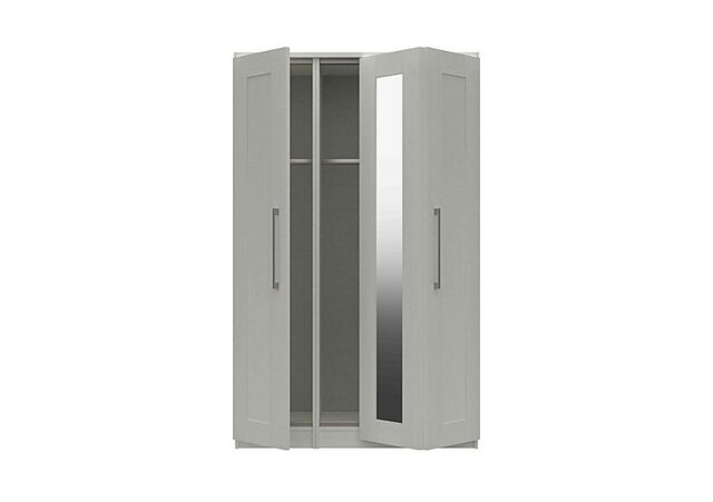 London Bedrooms - Fenchurch 3 Door Bifold Wardrobe with Mirror - White