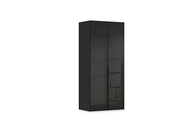 Rauch - Haven 101cm 2 Door Hinged Wardrobe with Glass Doors - Black Glass