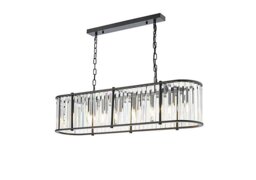 Kira 7 Light Bar Pendant - Black