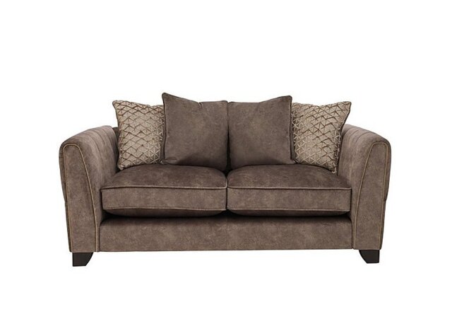 Mariah 2 Seater Fabric Scatter Back Sofa - Dapple Chocolate