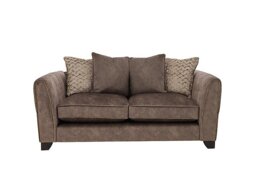 Mariah 2 Seater Fabric Scatter Back Sofa - Dapple Chocolate
