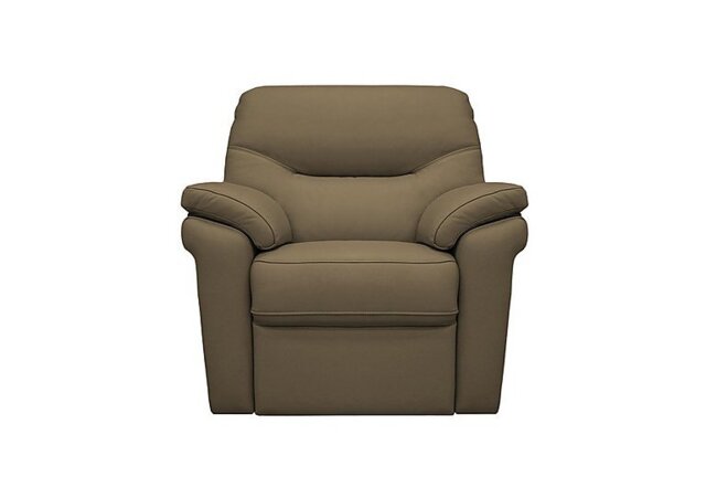G Plan - Seattle Leather Power Recliner Armchair - Capri Mushroom