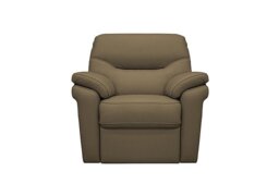 G Plan - Seattle Leather Power Recliner Armchair - Capri Mushroom