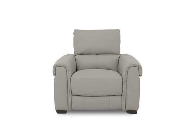 World of Leather - Nixon BV Leather Chair - Silver Grey