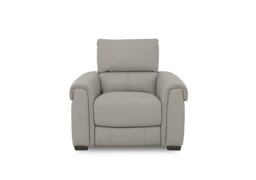 World of Leather - Nixon Leather Chair - Silver Grey
