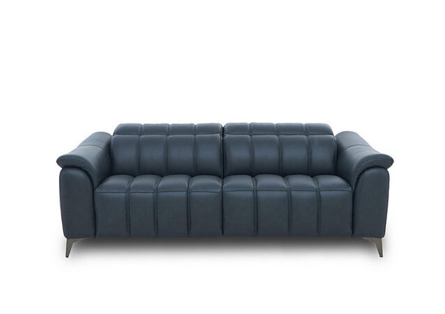 Angelo Leather 3 Seater Sofa - Natural Milled Navy