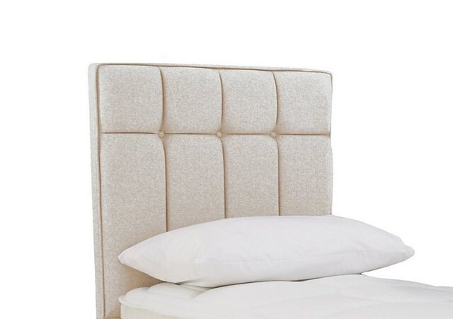 Sleepeezee - Beam Floor Standing Headboard - Single - Tweed Cream