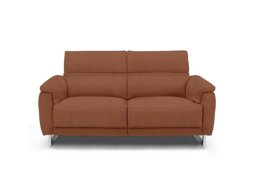 Moet 2 Seater Leather Power Recliner Sofa with Telescopic Headrests - Butterscotch