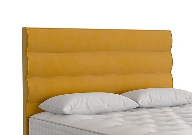 Vispring - Triton Floor Standing Headboard - Double - Plush Saffron