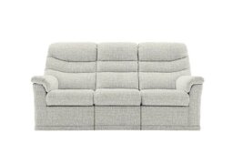 G Plan - Malvern 3 Cushion 3 Seater Fabric Sofa with Power Recliner - Waffle Taupe