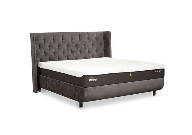 TEMPUR - Arc Disc Ottoman Bed Frame with Luxury Headboard - King Size