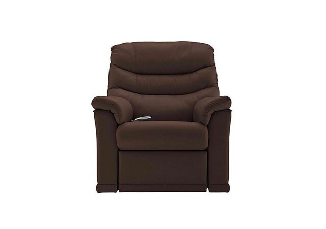 G Plan - Malvern Small Rise and Recline Leather Armchair - Capri Oak