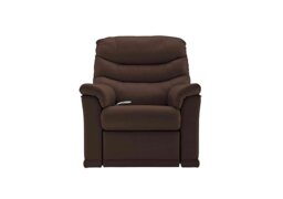G Plan - Malvern Small Rise and Recline Leather Armchair - Capri Oak