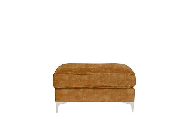 Legend Fabric Footstool - Sublime Tumeric with Chrome Feet