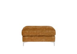 Legend Fabric Footstool - Sublime Tumeric with Chrome Feet