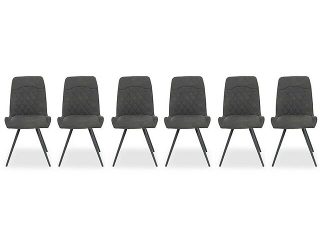 Warrior Set of 6 Standard Dining Chairs - Grey