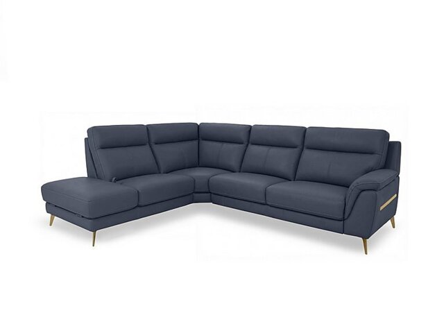 World of Leather - Eclipse Leather Left Hand Facing Corner Sofa with Chaise End Storage - Sofas and Armchairs - In Time for Christmas