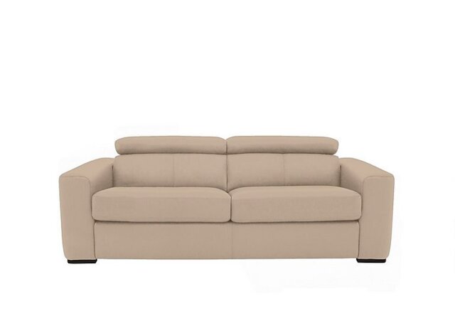 World of Leather - Infinity 3 Seater NC Leather Sofa Bed - NC Pebble