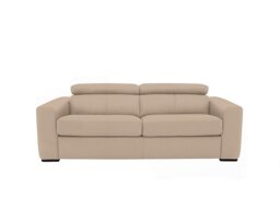 World of Leather - Infinity 3 Seater NC Leather Sofa Bed - NC Pebble