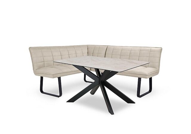 Luno Fixed Dining Table and Left Hand Facing Corner Bench