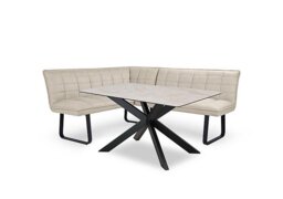 Luno Fixed Dining Table and Left Hand Facing Corner Bench