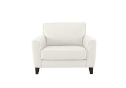 Ideal Home - Brondby NC Leather Cuddle Chair - BV Star White