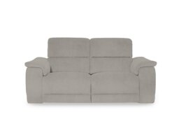 Genius Fabric 3 Seater Power Recliner Sofa with Power Headrest and Bluetooth Speakers - Opulence Silver