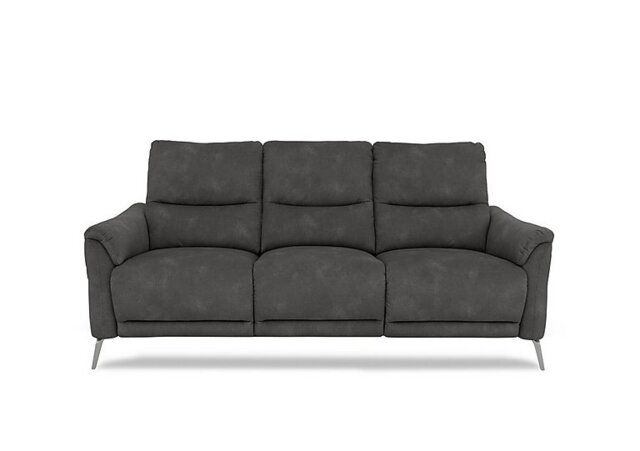 Daytona 3 Seater Fabric Power Recliner Sofa with Drinks Holder and Built-in Bluetooth Speaker - Dexter Shadow - Sofas and Armchairs - In Time for Christmas