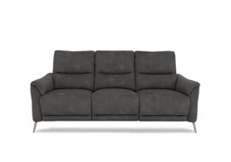 Daytona 3 Seater Fabric Power Recliner Sofa with Drinks Holder and Built-in Bluetooth Speaker - Dexter Shadow