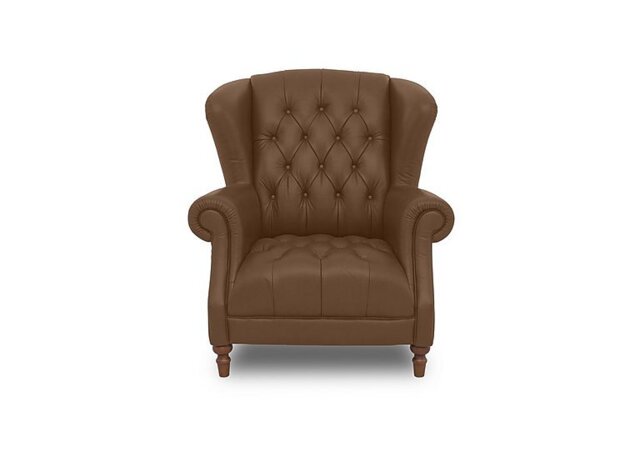 Columbus Leather Wing Chair - Tan