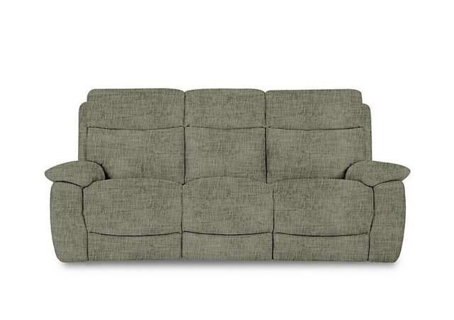 Echo 3 Seater Fabric Power Recliner Sofa - Olive Green - Sofas and Armchairs