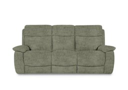 Echo 3 Seater Fabric Power Recliner Sofa - Olive Green - Sofas and Armchairs