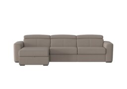 Infinity Fabric Left Hand Facing Corner Chaise Sofa Bed with Storage - Silver